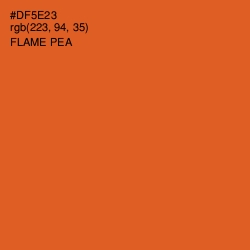 #DF5E23 - Flame Pea Color Image