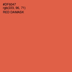 #DF6047 - Red Damask Color Image