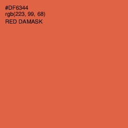 #DF6344 - Red Damask Color Image