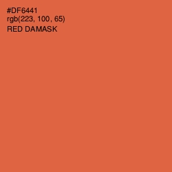 #DF6441 - Red Damask Color Image