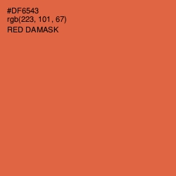 #DF6543 - Red Damask Color Image