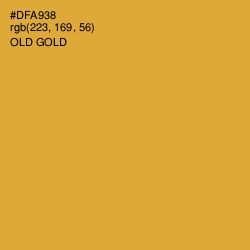 #DFA938 - Old Gold Color Image