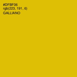 #DFBF06 - Galliano Color Image