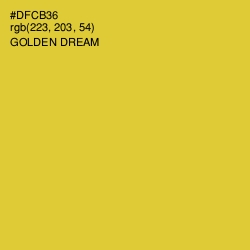 #DFCB36 - Golden Dream Color Image
