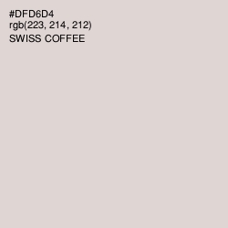 #DFD6D4 - Swiss Coffee Color Image