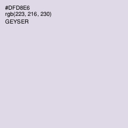 #DFD8E6 - Geyser Color Image