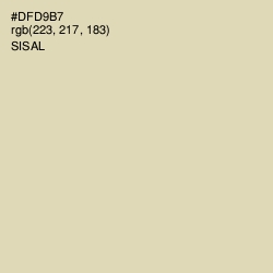 #DFD9B7 - Sisal Color Image