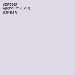 #DFD9E7 - Geyser Color Image