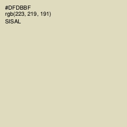 #DFDBBF - Sisal Color Image