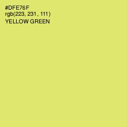 #DFE76F - Yellow Green Color Image