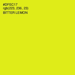 #DFEC17 - Bitter Lemon Color Image