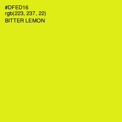 #DFED16 - Bitter Lemon Color Image