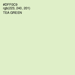 #DFF0C9 - Tea Green Color Image