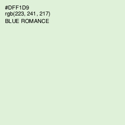 #DFF1D9 - Blue Romance Color Image