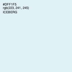 #DFF1F5 - Iceberg Color Image
