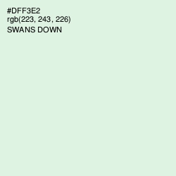 #DFF3E2 - Swans Down Color Image