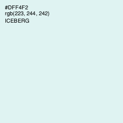 #DFF4F2 - Iceberg Color Image