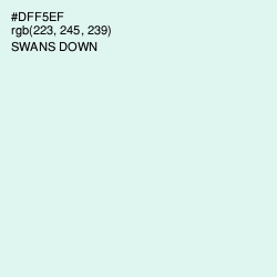 #DFF5EF - Swans Down Color Image