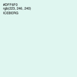 #DFF6F0 - Iceberg Color Image