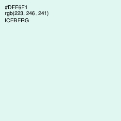 #DFF6F1 - Iceberg Color Image