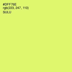 #DFF76E - Sulu Color Image