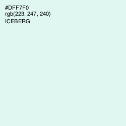 #DFF7F0 - Iceberg Color Image