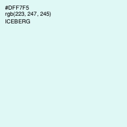 #DFF7F5 - Iceberg Color Image