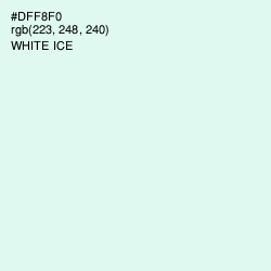 #DFF8F0 - White Ice Color Image