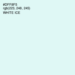 #DFF8F5 - White Ice Color Image