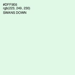 #DFF9E6 - Swans Down Color Image