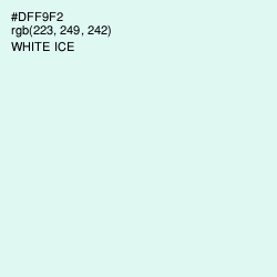 #DFF9F2 - White Ice Color Image