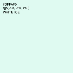 #DFFAF0 - White Ice Color Image
