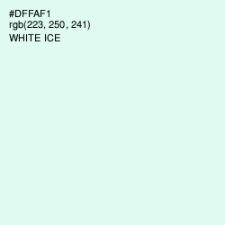 #DFFAF1 - White Ice Color Image