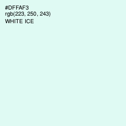 #DFFAF3 - White Ice Color Image