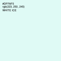 #DFFAF5 - White Ice Color Image