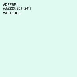 #DFFBF1 - White Ice Color Image