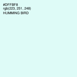 #DFFBF8 - Frosted Mint Color Image