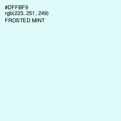 #DFFBF9 - Frosted Mint Color Image