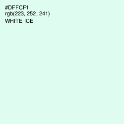 #DFFCF1 - White Ice Color Image