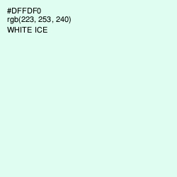 #DFFDF0 - White Ice Color Image