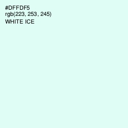 #DFFDF5 - White Ice Color Image