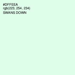 #DFFEEA - Swans Down Color Image