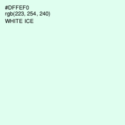 #DFFEF0 - White Ice Color Image