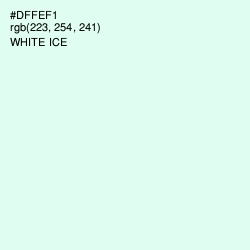 #DFFEF1 - White Ice Color Image