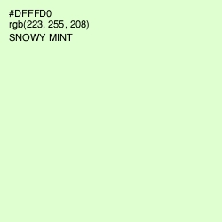 #DFFFD0 - Snowy Mint Color Image