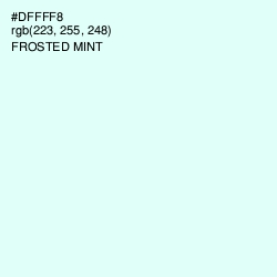#DFFFF8 - Frosted Mint Color Image