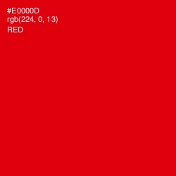 #E0000D - Red Color Image