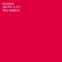 #E0003D - Red Ribbon Color Image