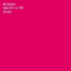 #E00062 - Rose Color Image