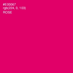 #E00067 - Rose Color Image